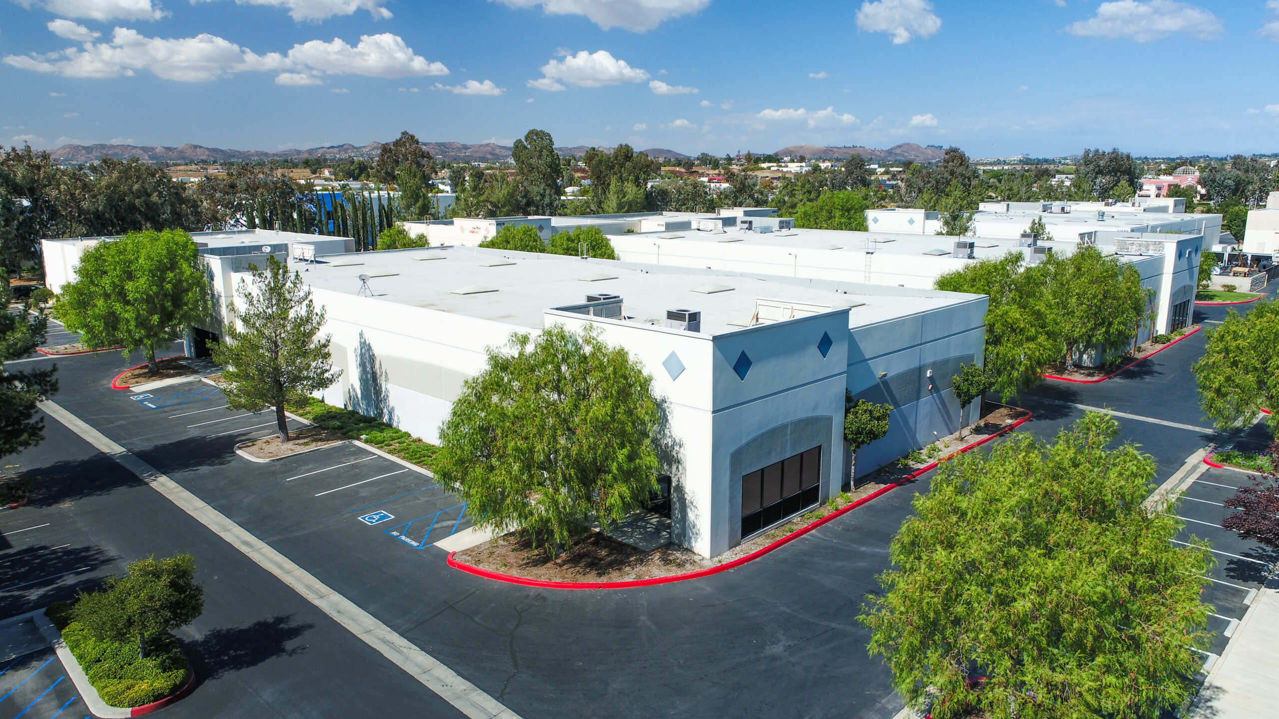 Aerial,View,Of,Industrial,Commerce,Office,Buildings.